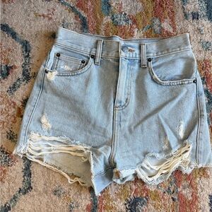 Carmar Light Blue Distressed Jean Shorts
